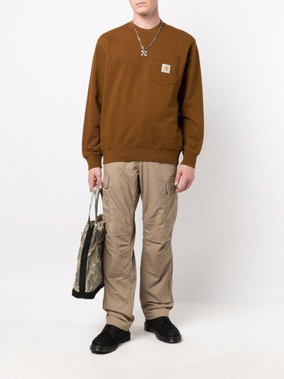 Carhartt logo patch cotton sweatshirt outlook