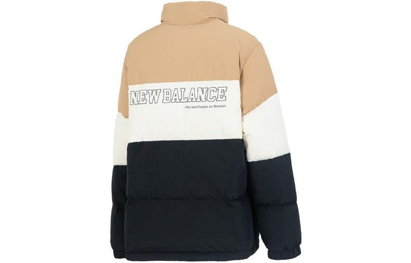 New Balance New Balance Warm Down Jacket 'Black White Tan' 5PC44283-BEI outlook