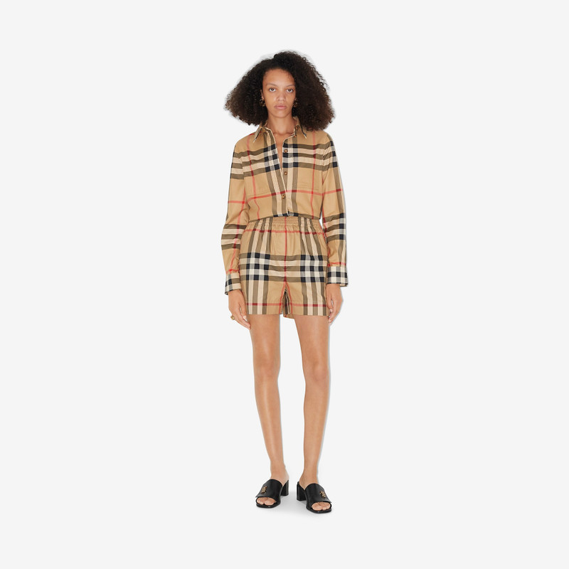 Burberry Check Cotton Shorts outlook