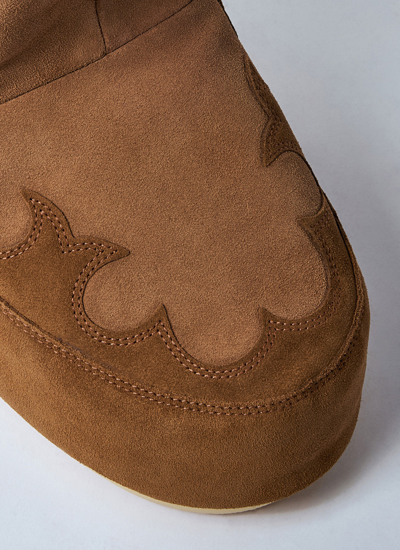 MOON BOOT Icon Suede Embroidery Boots outlook