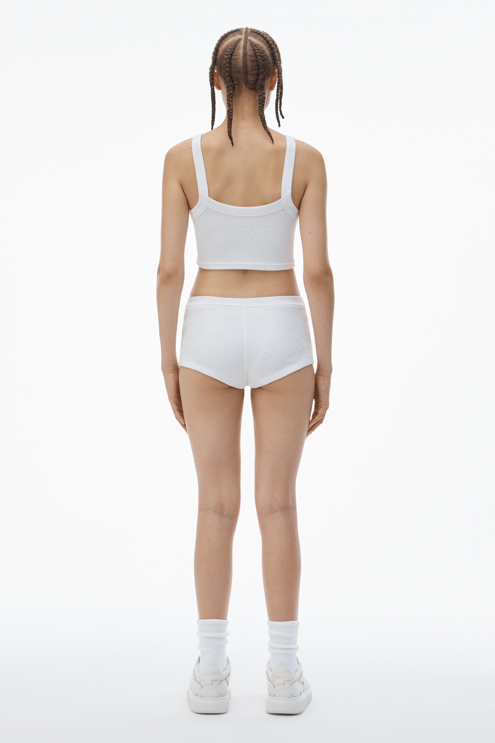 Crystal Hotfix Short in Waffle Knit - 4