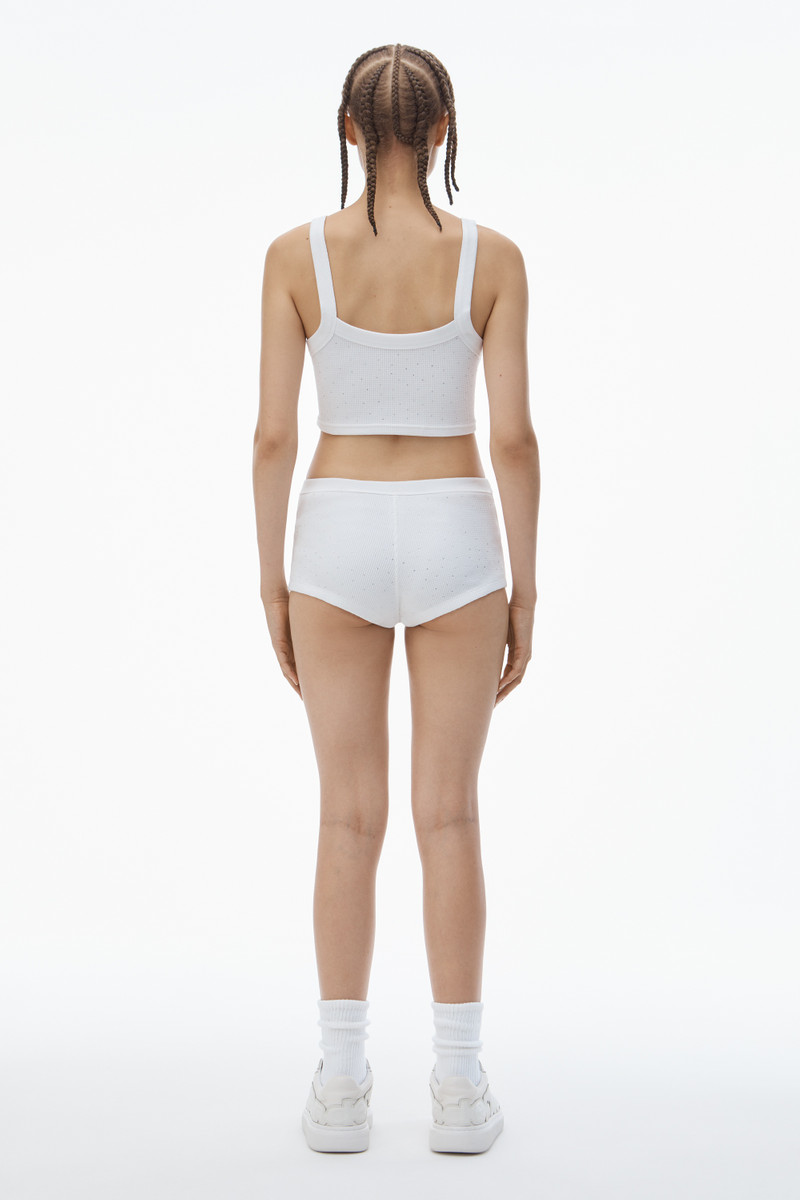 Crystal Hotfix Short in Waffle Knit 4