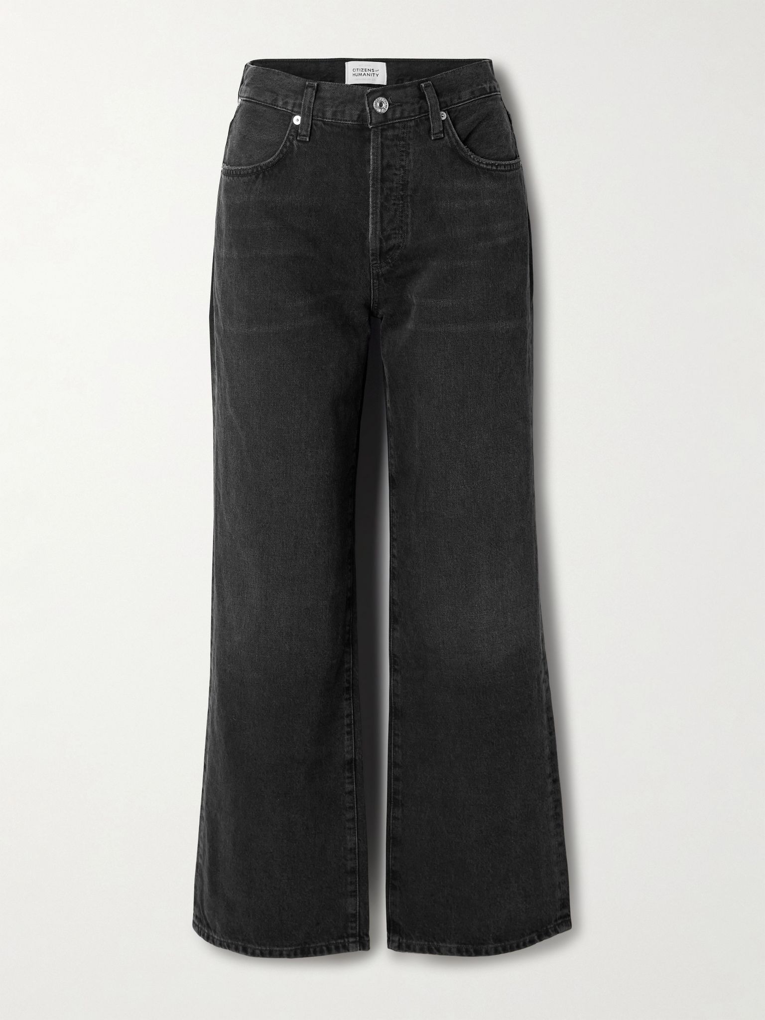 Annina high-rise wide-leg jeans - 30” Black - 1