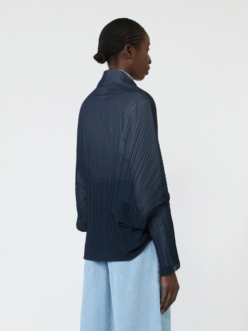 VESUVIO Pleated fabric shrug - MIDNIGHTBLUE 3