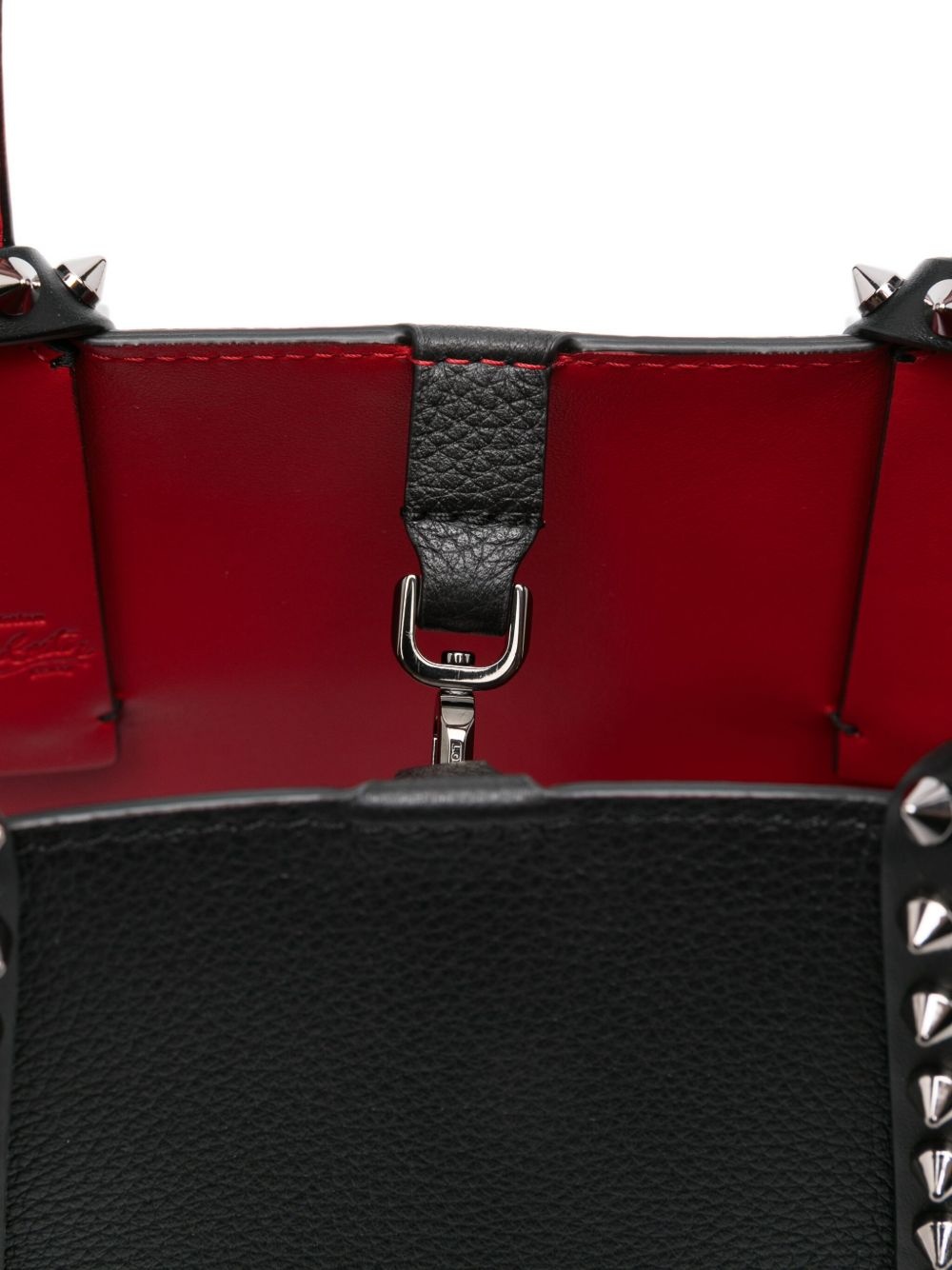 spike-stud leather tote bag - 5