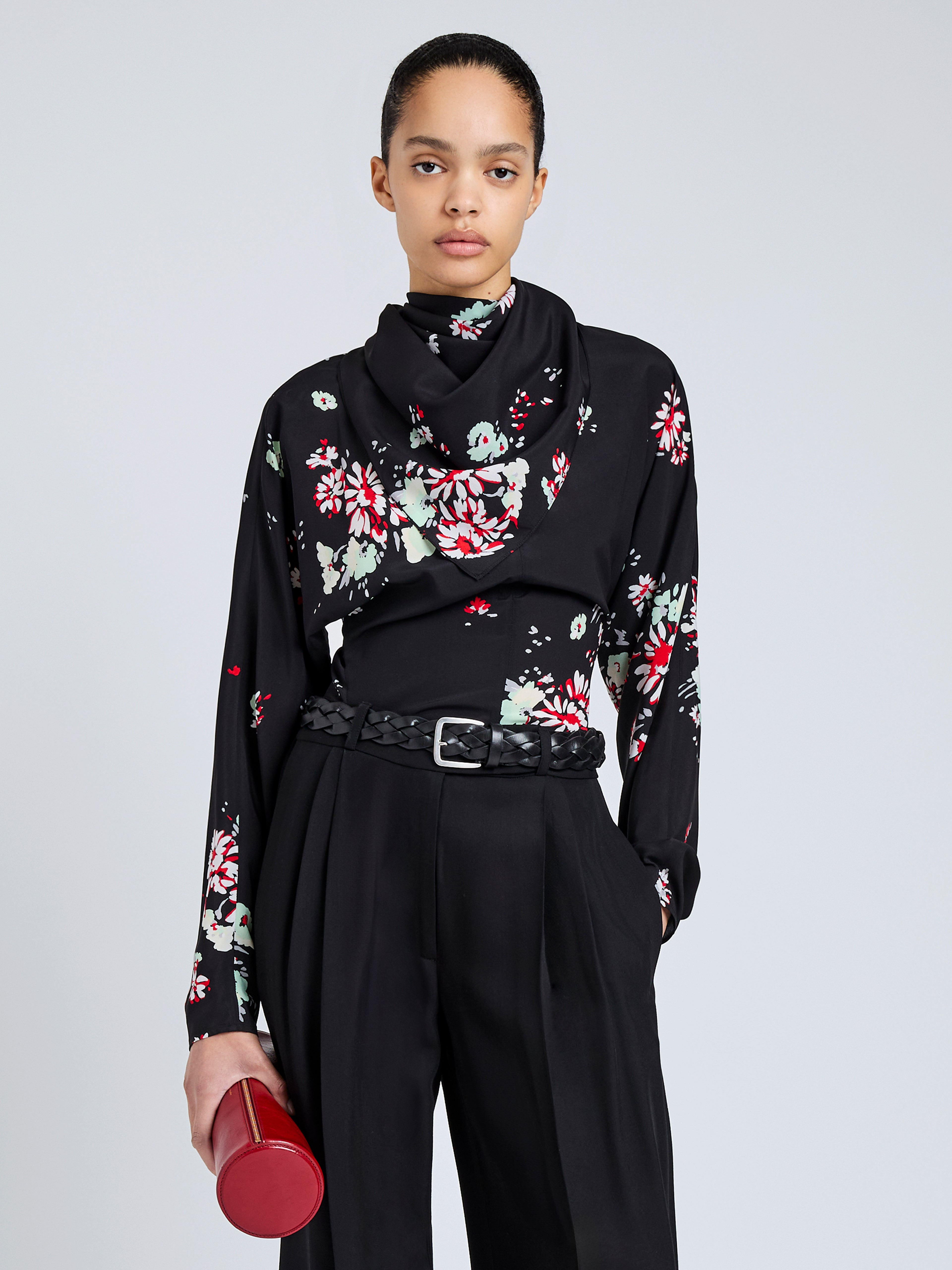Ysabelle Top in Printed Silk Viscose - 2