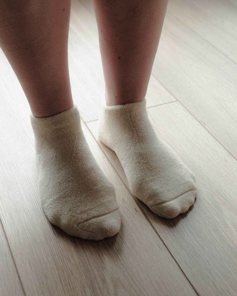 Buckle Ankle Socks - Textured Organic Cotton 5