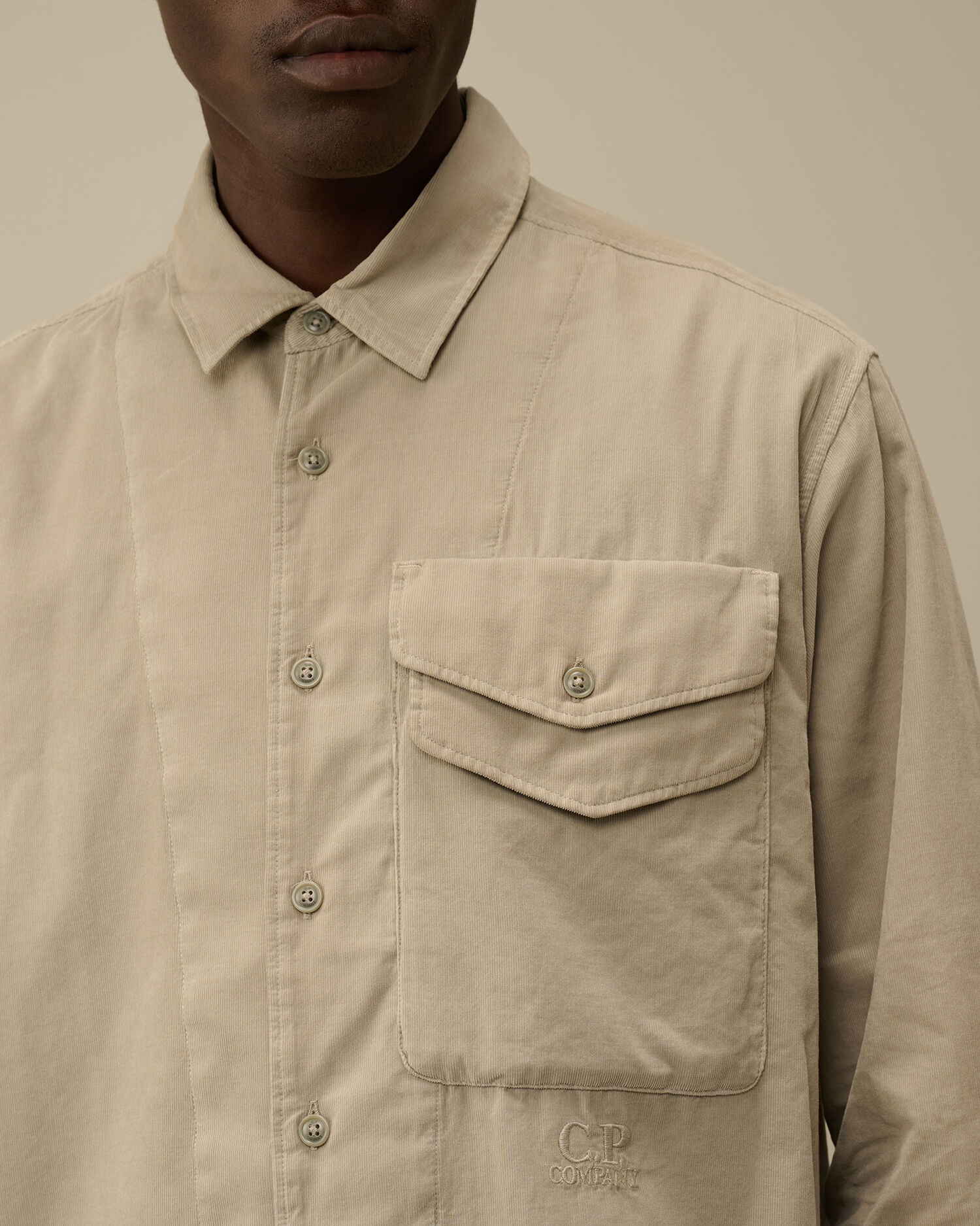 Corduroy Single Pocket Shirt - 4