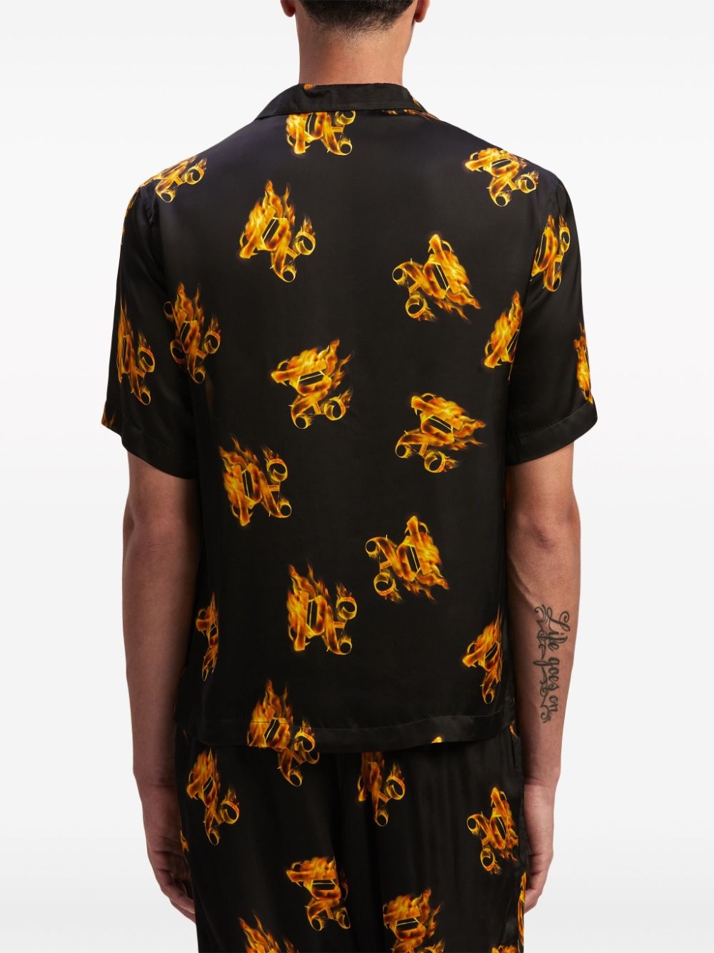 Burning monogram-print shirt - 5