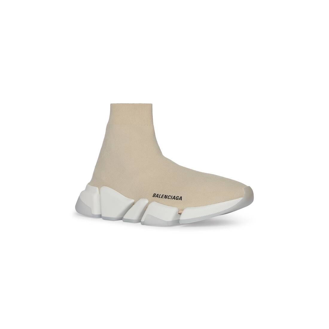 Women's Speed 2.0 Clear Sole Recycled Knit Sneaker in Beige - 2