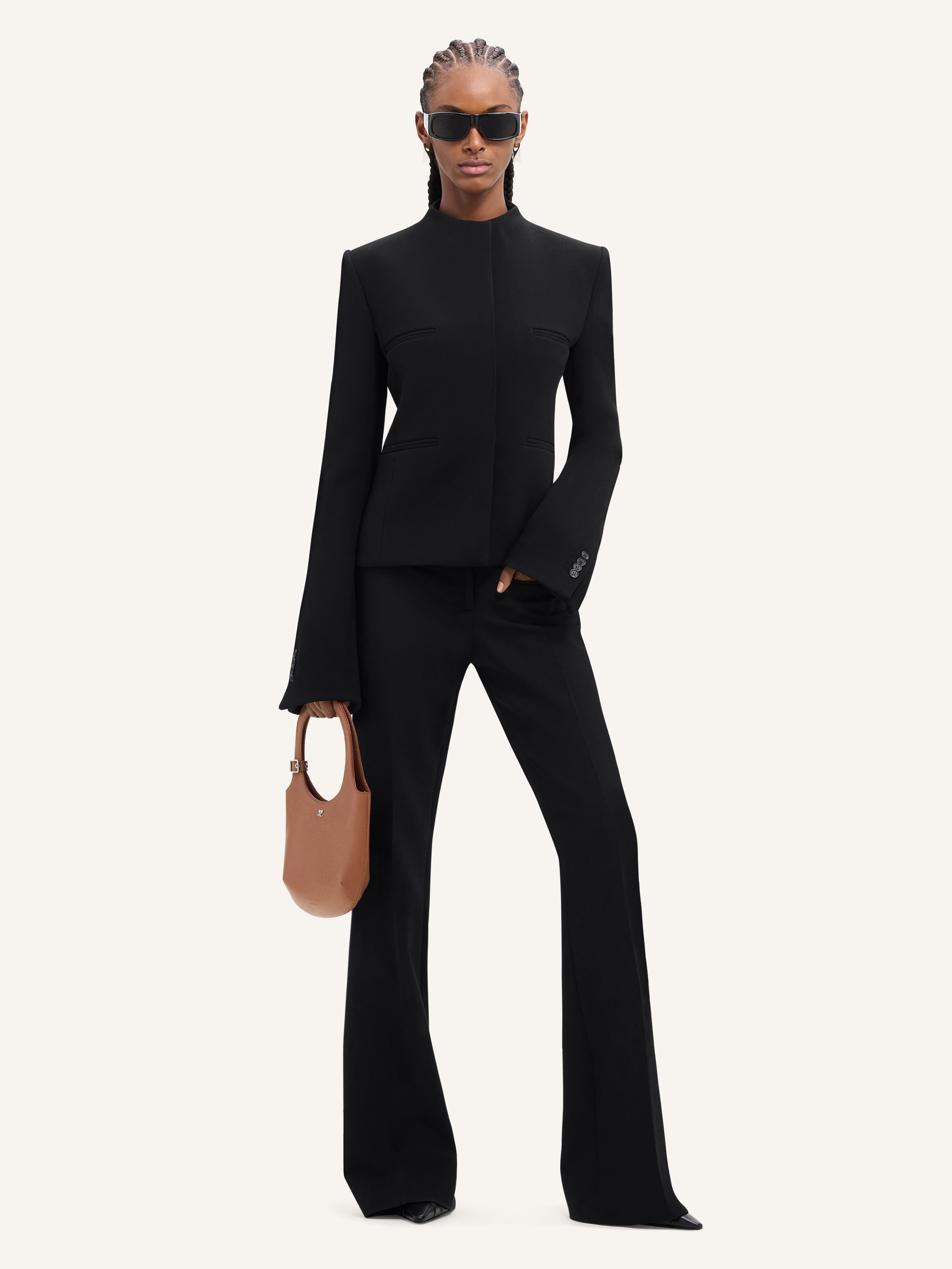 OFFICER COLLAR HERITAGE CREPE TAILORED JACKET - 2