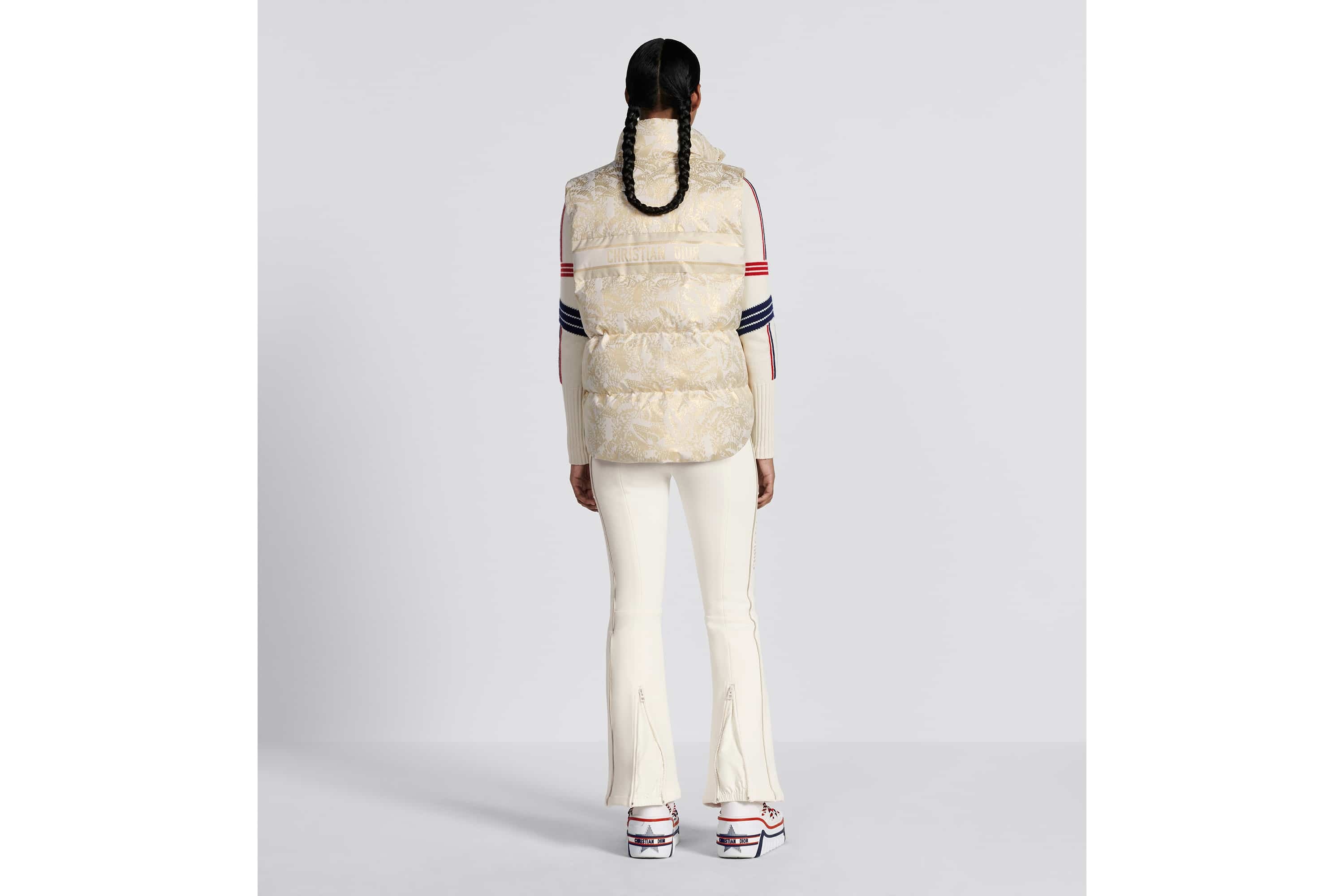 DiorAlps Flared Ski Pants White and Gold-Tone Technical Stretch