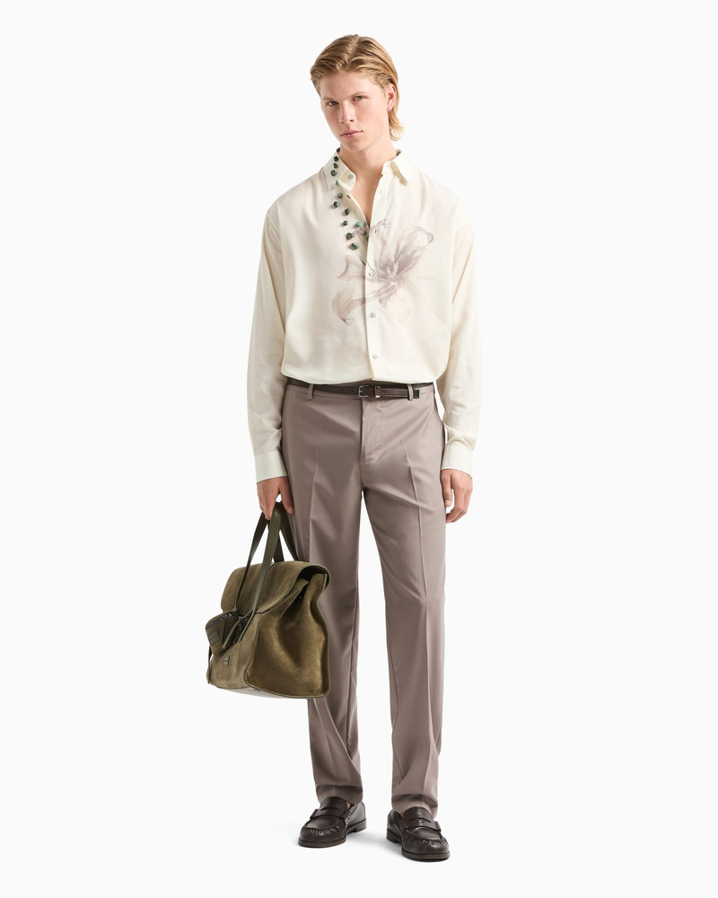 EMPORIO ARMANI LIGHTWEIGHT VIRGIN WOOL-BLEND TWILL CHINOS outlook