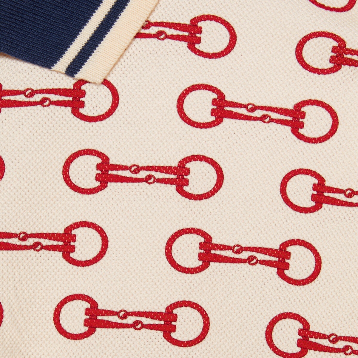 GUCCI Horsebit print cotton polo shirt | REVERSIBLE