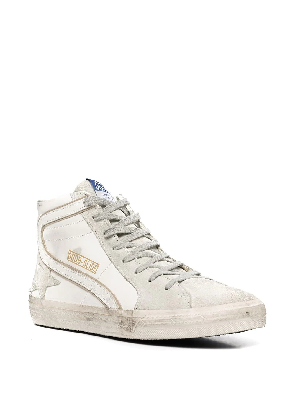 Slide leather high-top trainers - 2