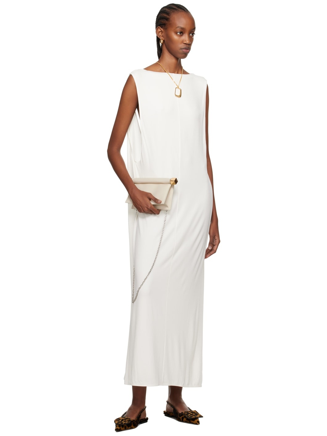 White Les Sculptures 'La robe Capa' Maxi Dress - 4