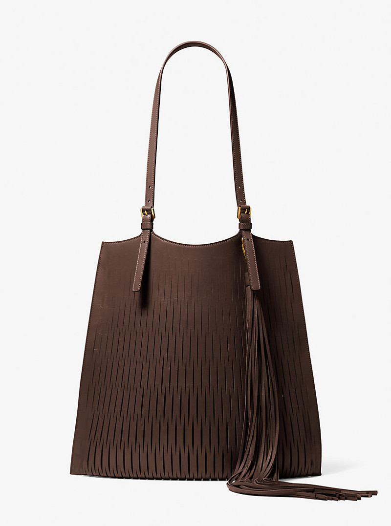 Marianne Perforated Leather Market Bag 1