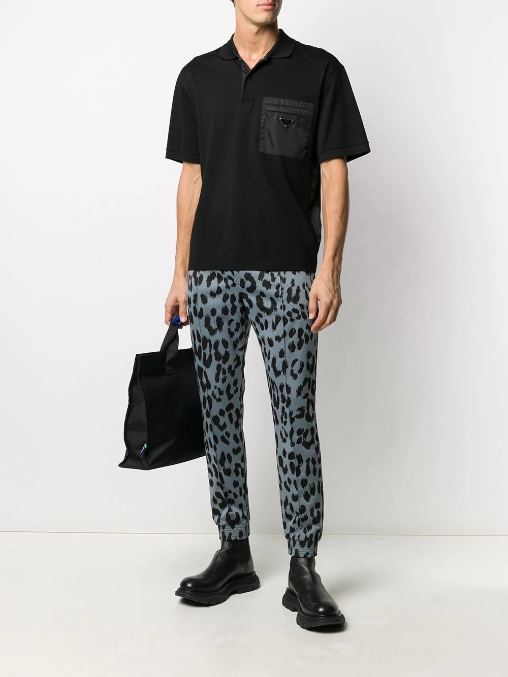 leopard track pants - 2