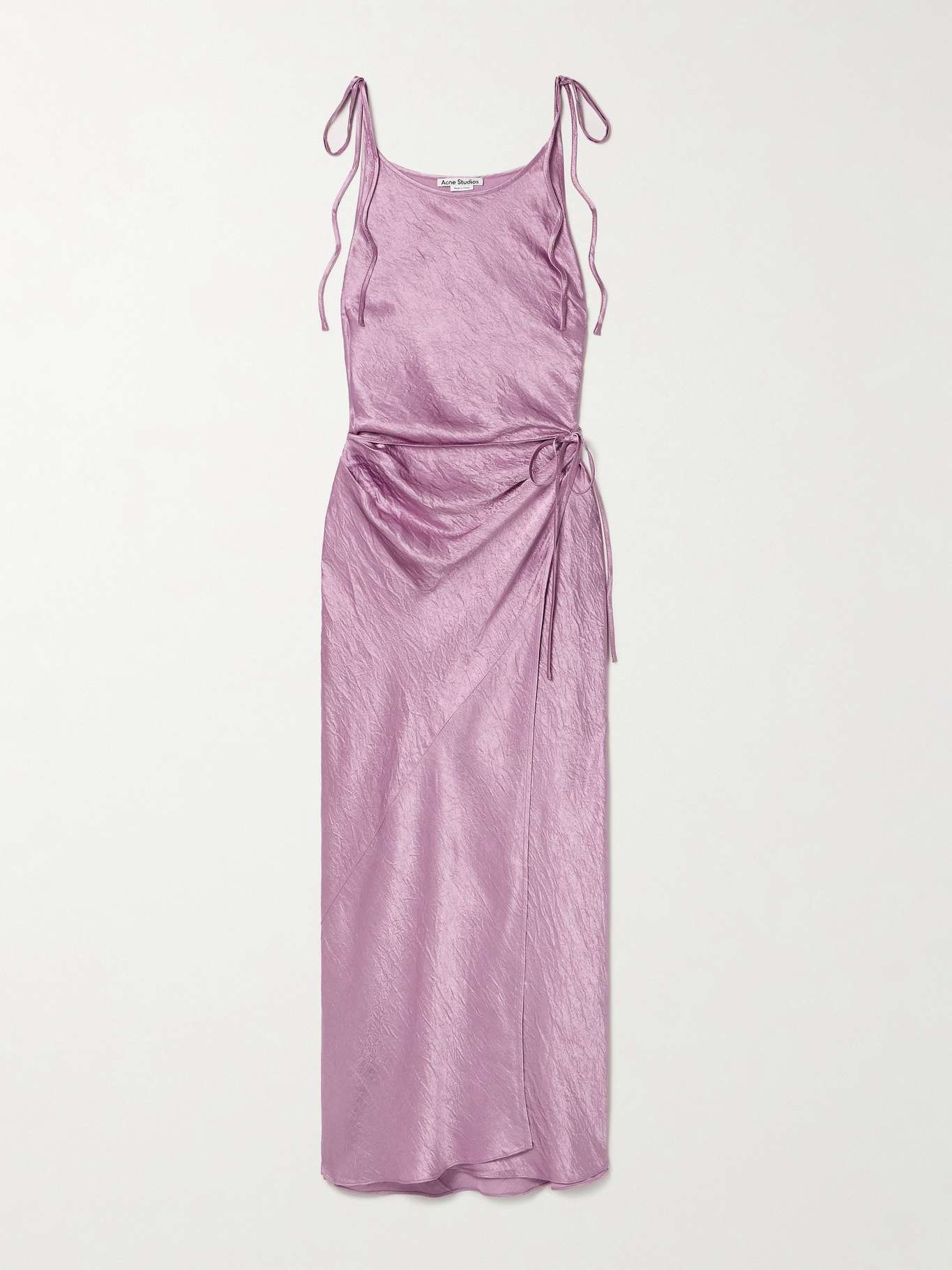 Hammered-satin wrap maxi dress - 1