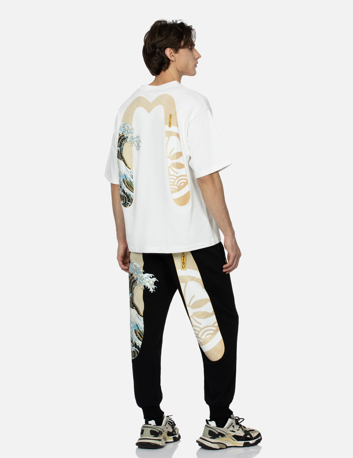 KAMON AND THE GREAT WAVE DAICOCK PRINT RELAX FIT T-SHIRT - 3