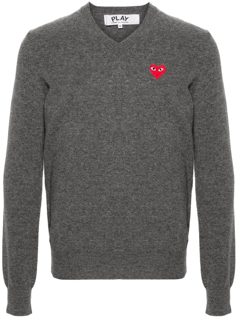 heart-patch wool jumper 1