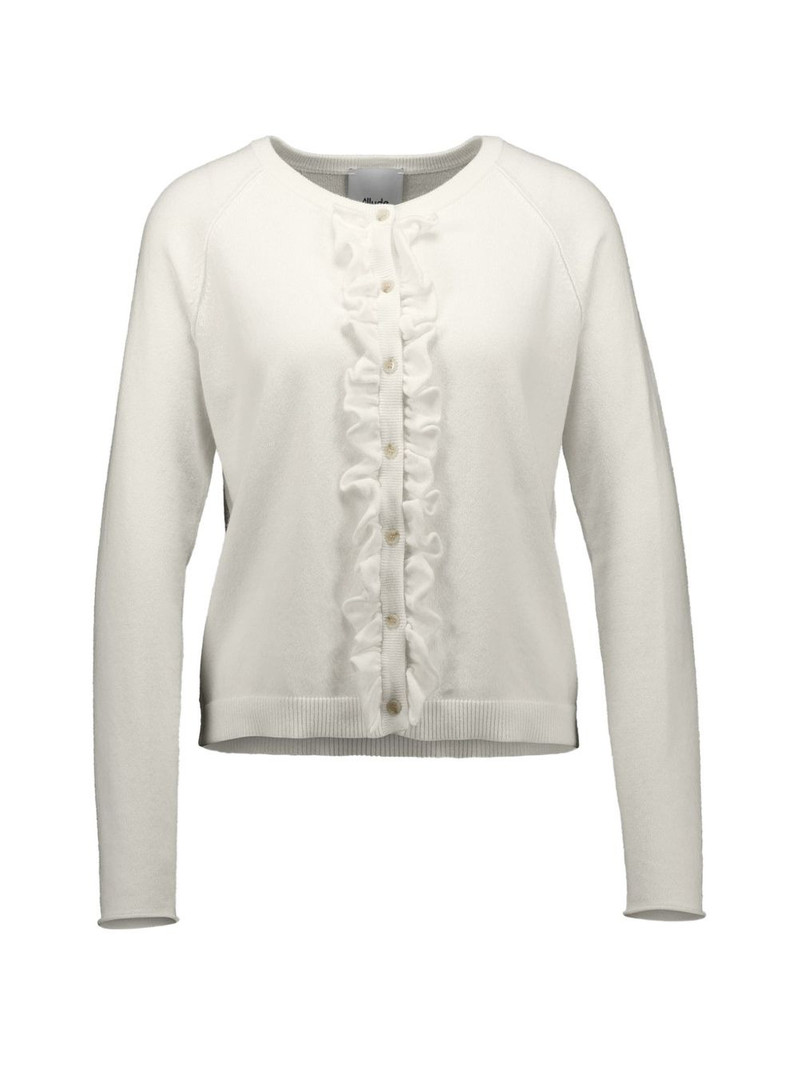 ruffled-detail cardigan 1