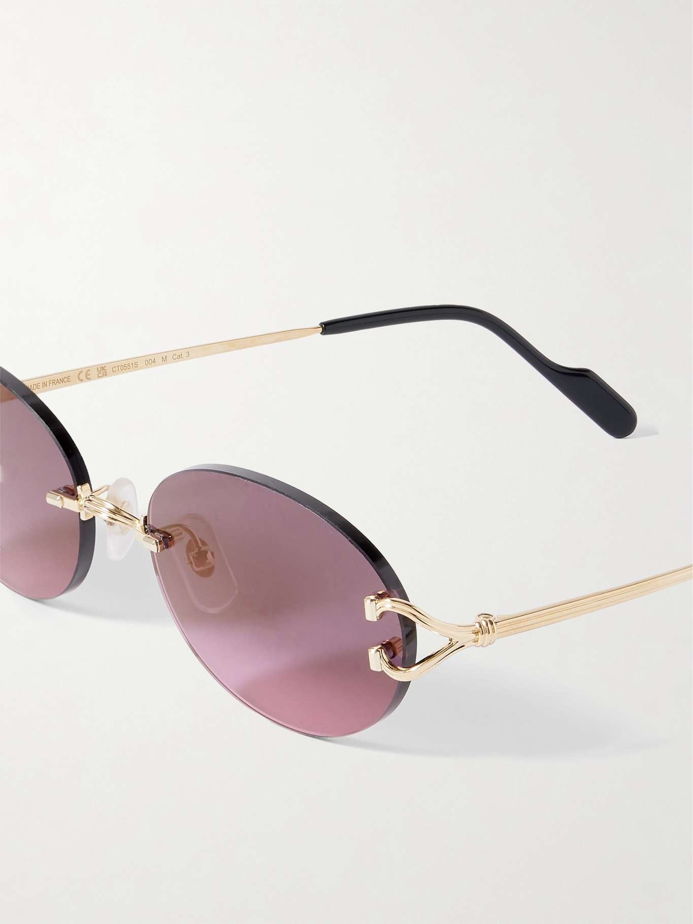 Rimless round-frame gold-tone sunglasses Gold - 4