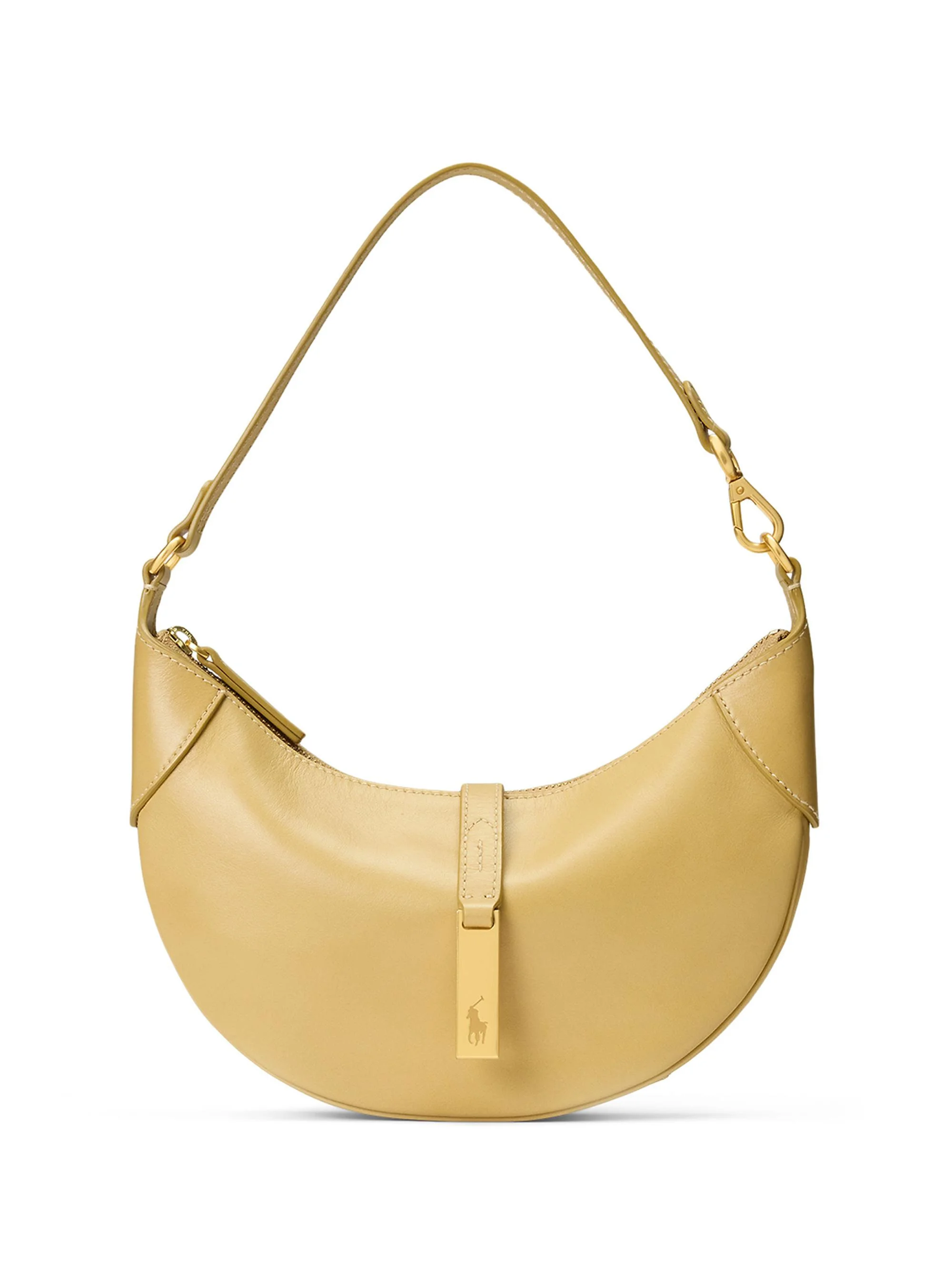 Women's Leather Shoulder Bag - Cashmere - 1