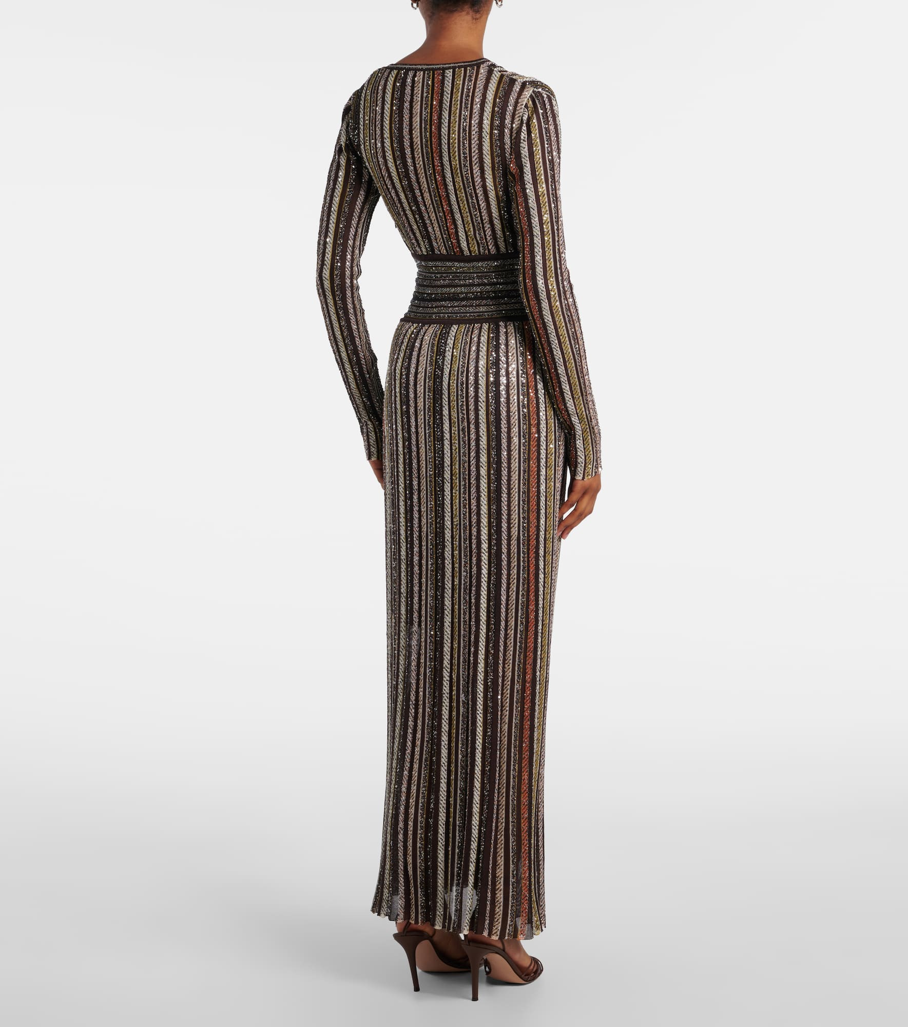 Sequined striped gown - 3