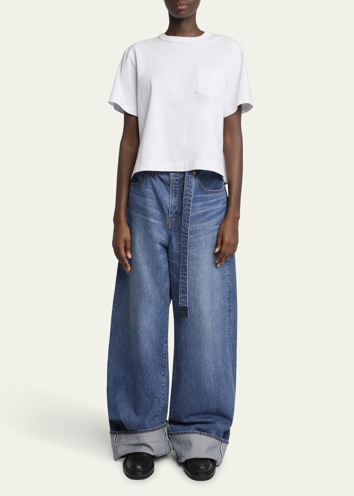 【sacai】Hybrid Cotton T-Shirt sacai Hybrid T-Shirt | eBay