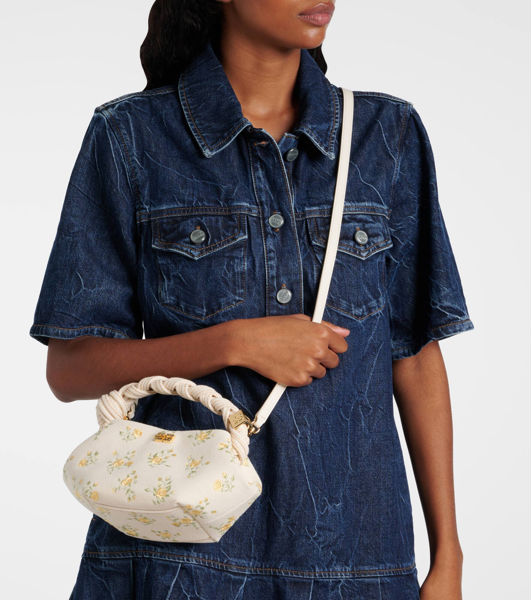 Bou Mini floral canvas tote bag - 2