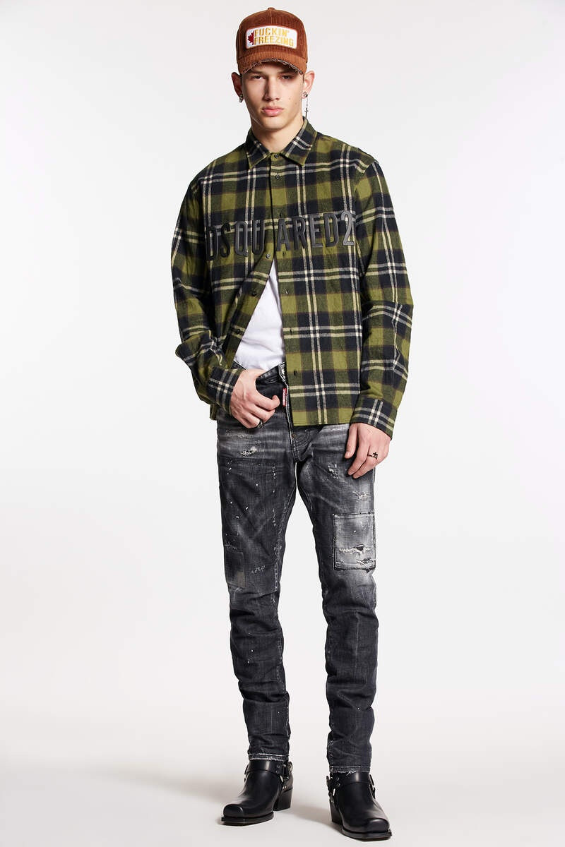 BLACK RIPPED WASH COOL GUY JEANS 3