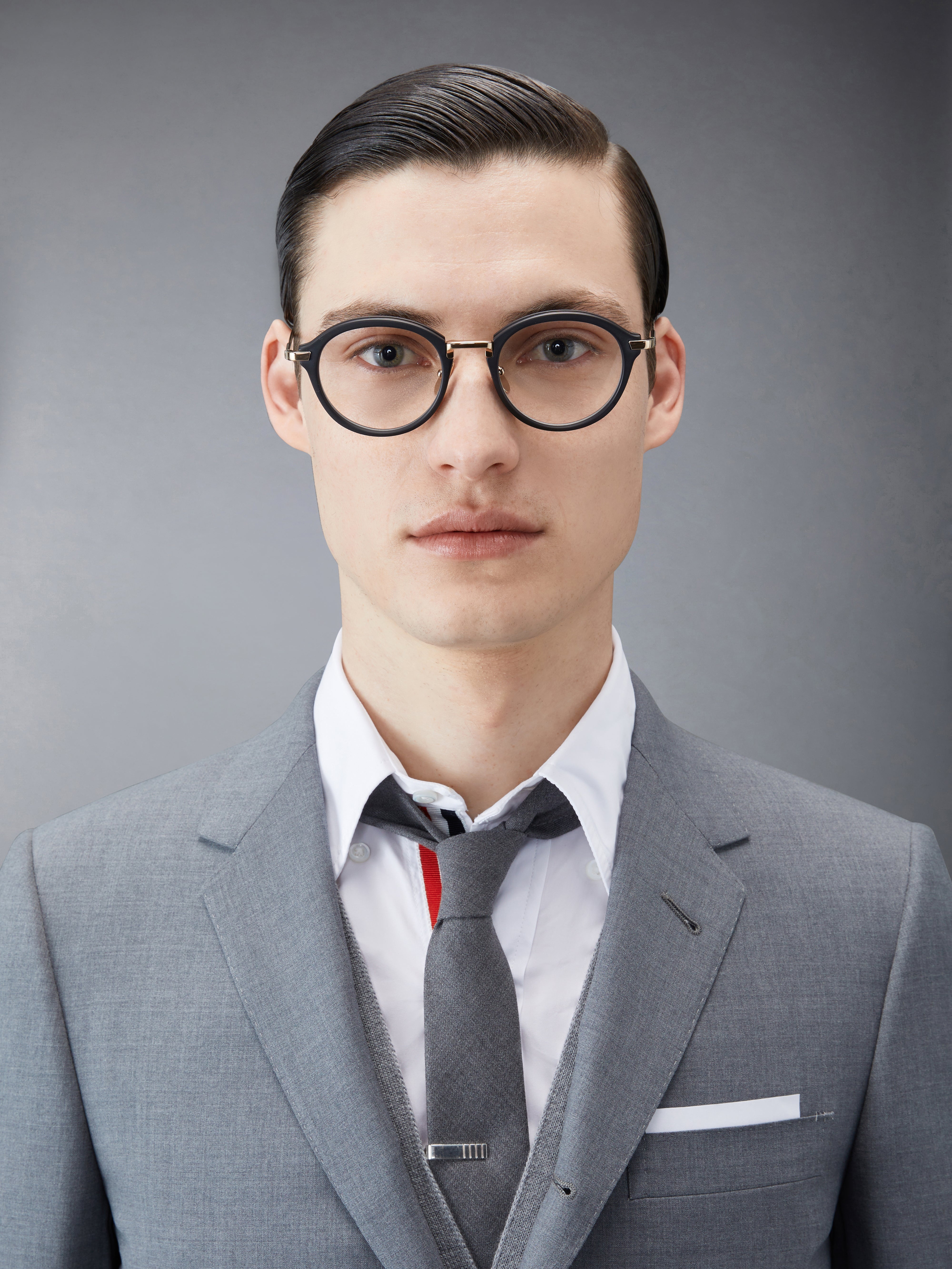 ROUND EYEGLASSES IN ACETATE AND TITANIUM - 2