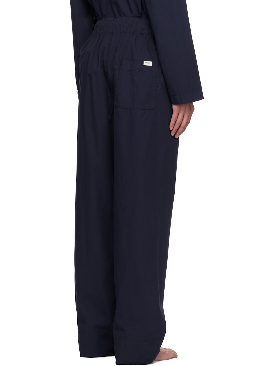 Navy Poplin Pyjama Pants - 3
