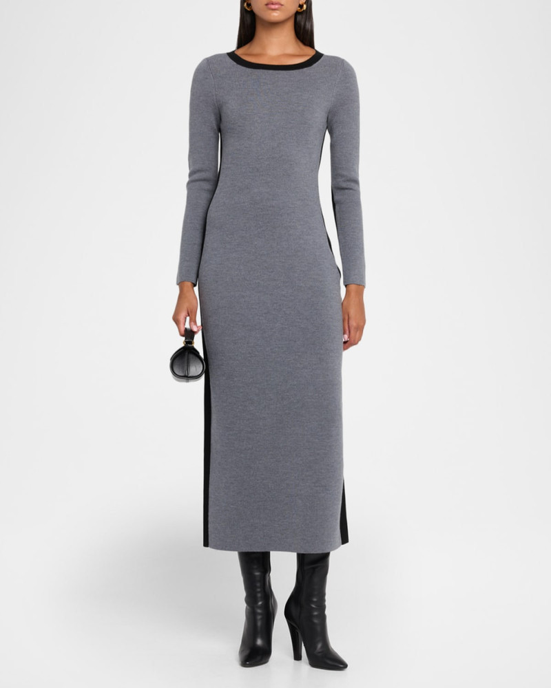 ZANKOV Angie Colorblock Long-Sleeve Ankle Dress outlook