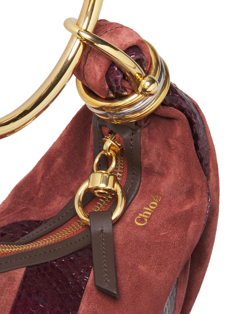 Women's Mini Bracelet Leather Hobo Bag - Crafty Brown 7