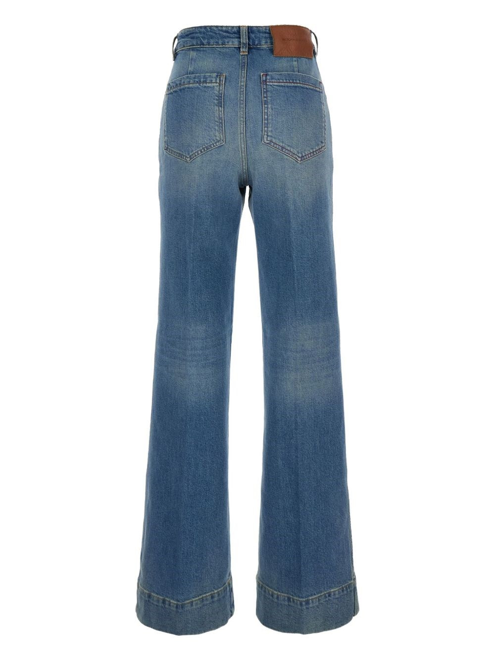 Flared leg denim jeans - 2