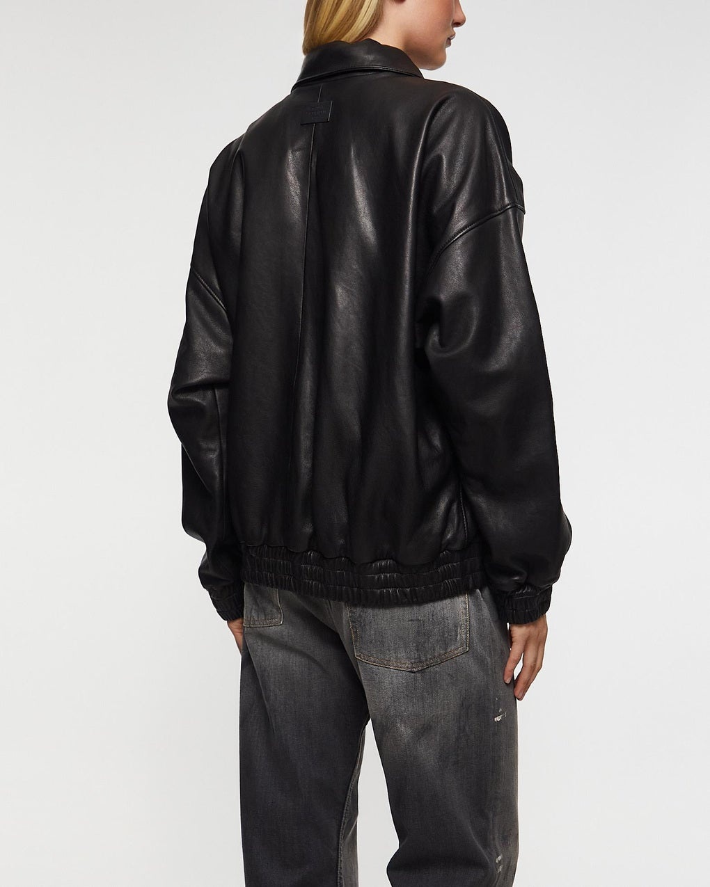 Jacket Relaxed Leather  Black - 4