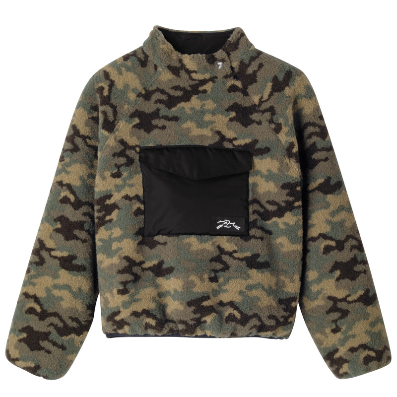 Fleece jacket Khaki - Fleece 1