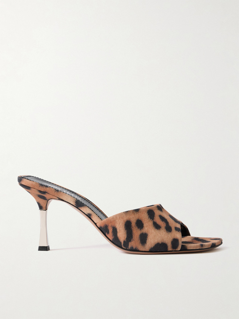 Lorena Leopard-print Suede Mules 1