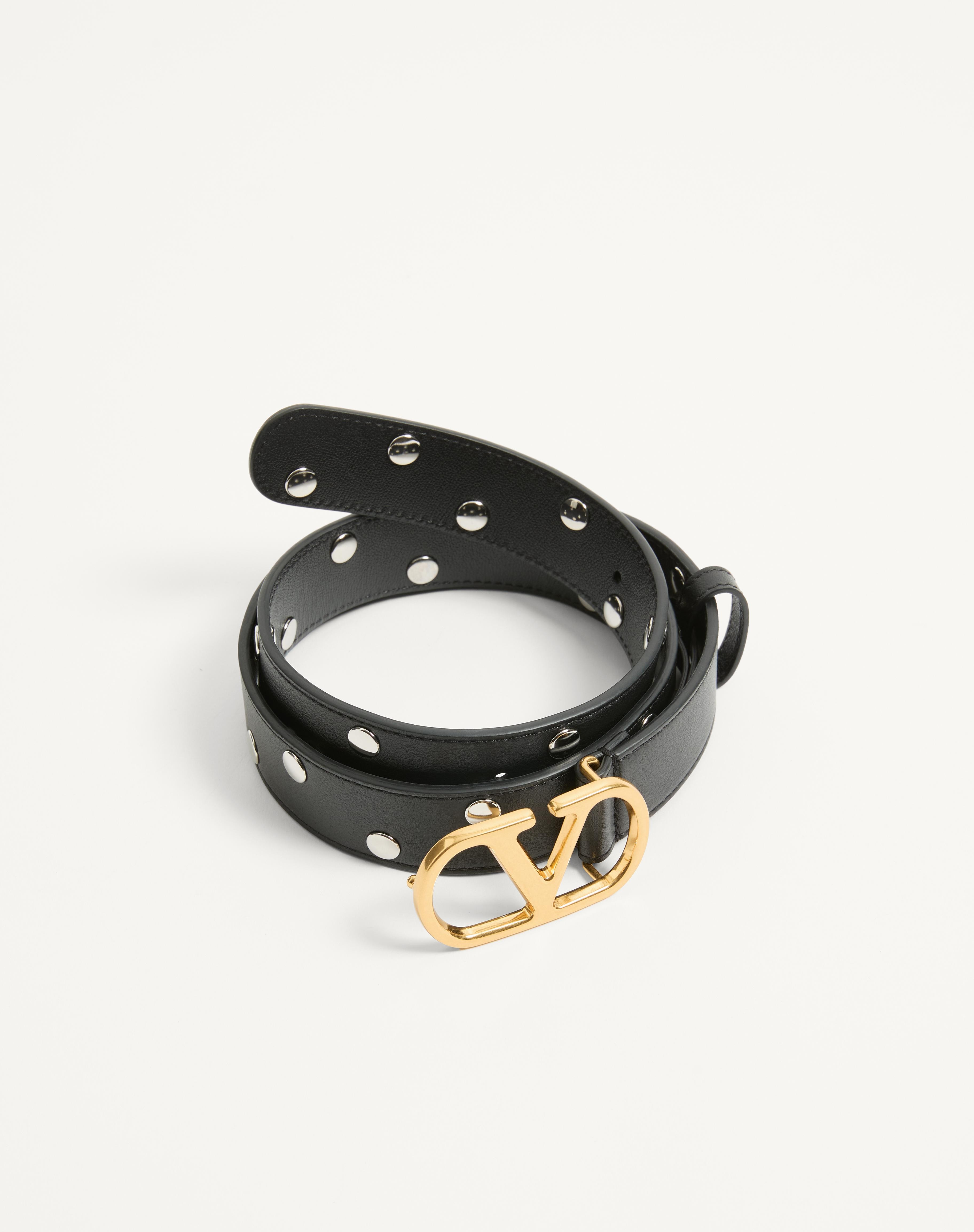 VLOGO SIGNATURE BELT IN SHINY CALFSKIN 30 MM - 3