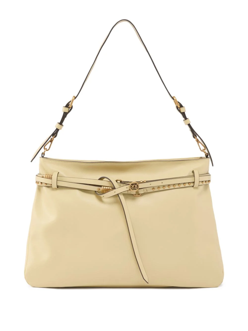 studded leather shoulder bag - 1