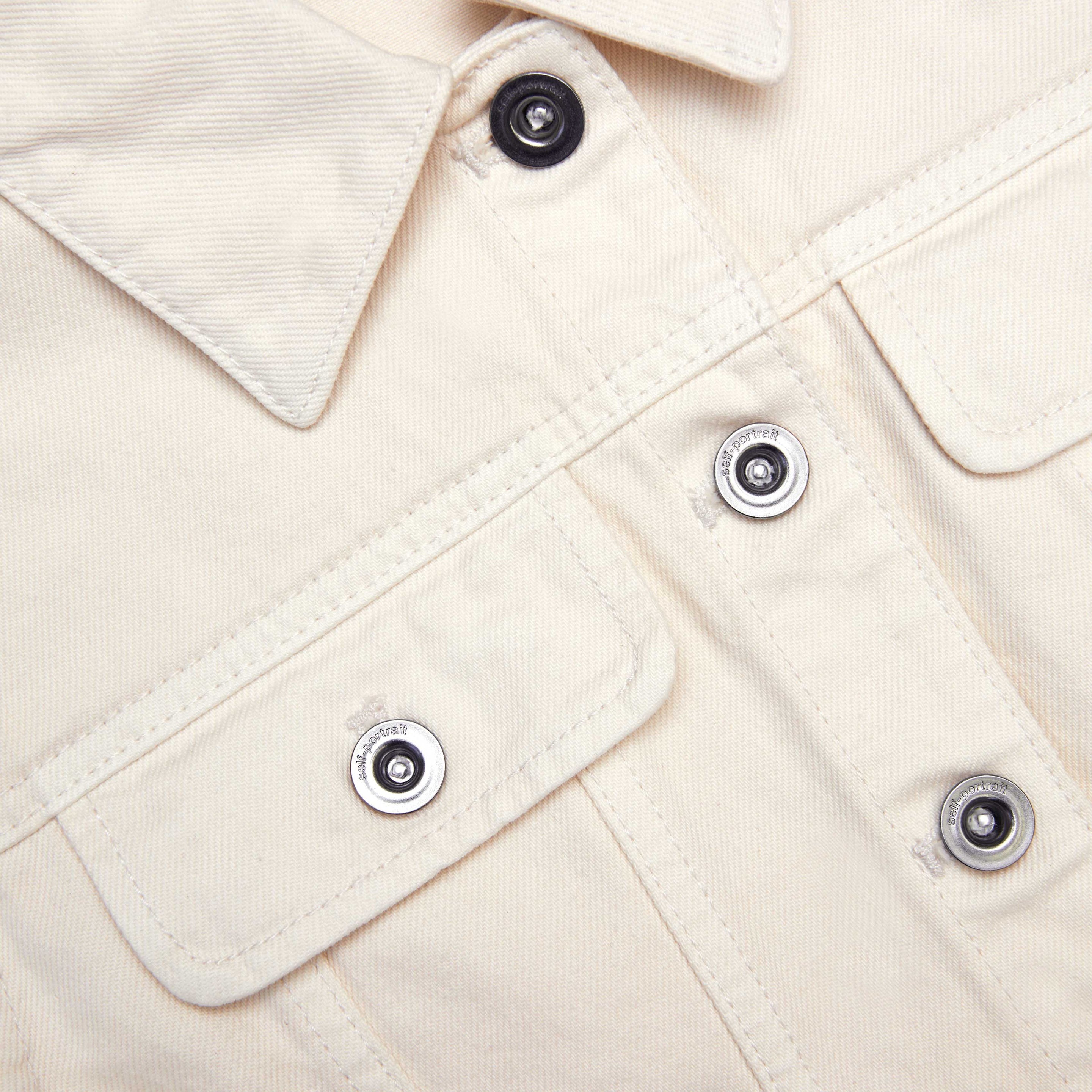 Cream Denim Sleeveless Top - 5