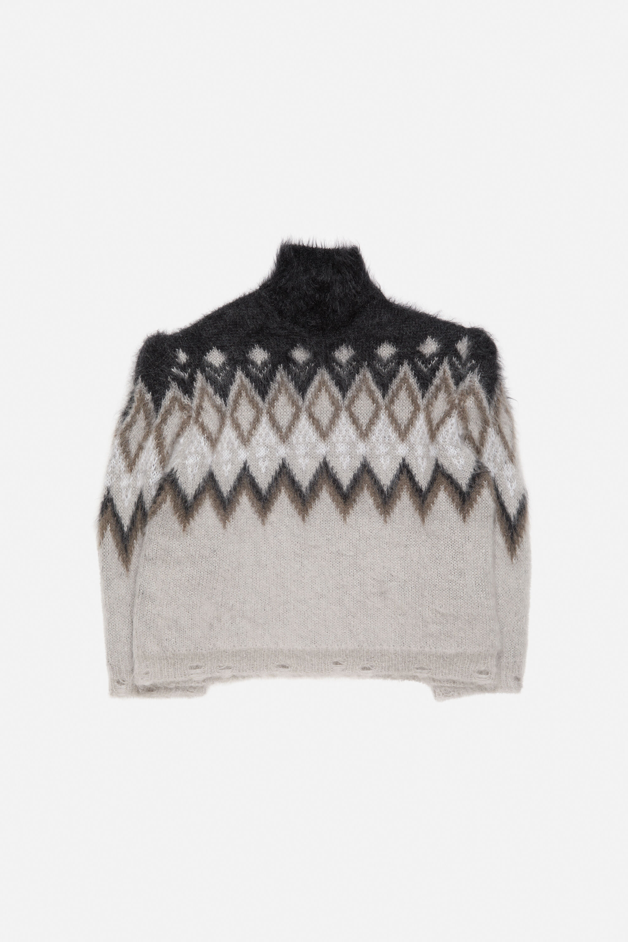 Padded wool knit - Multi grey - 6