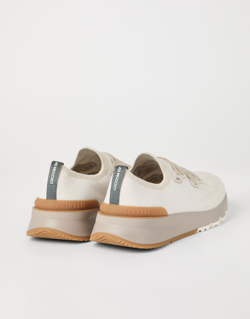 Brunello Cucinelli Cotton chiné knit runners outlook