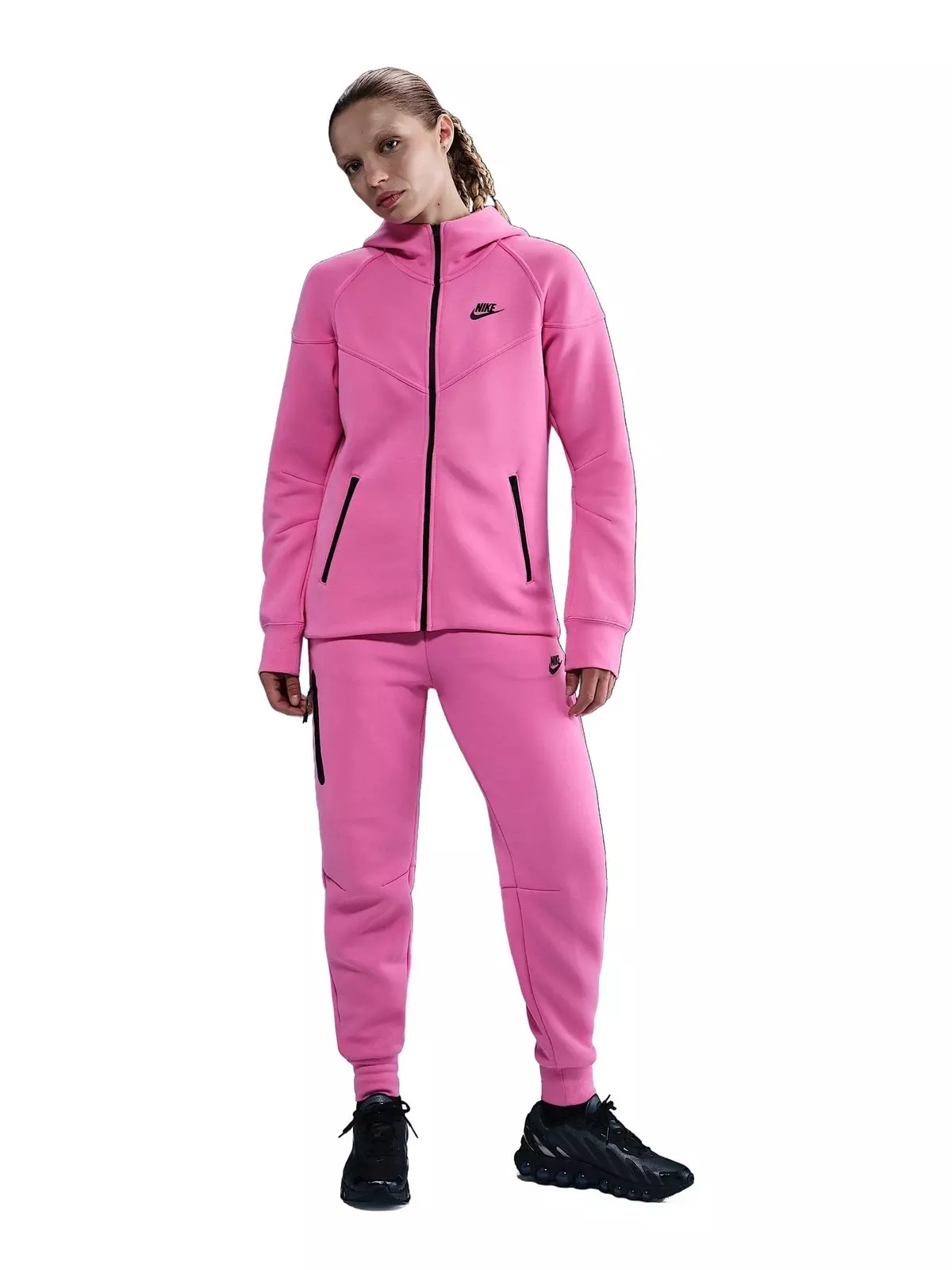 Women's Sportswear Tech Fleece Windrunner Full-Zip Jacket -Pink/Black - 4