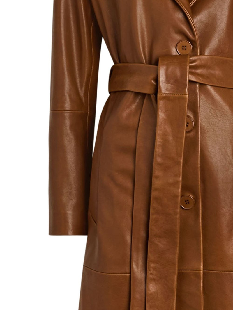 NOUR HAMMOUR Scarlett button belted coat outlook