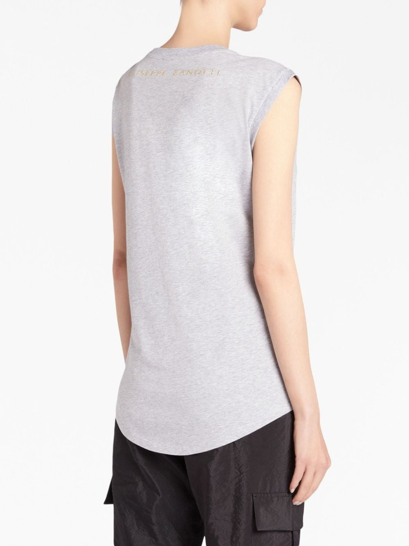 Ursella Thunderbolt-embroidered cotton tank top 4