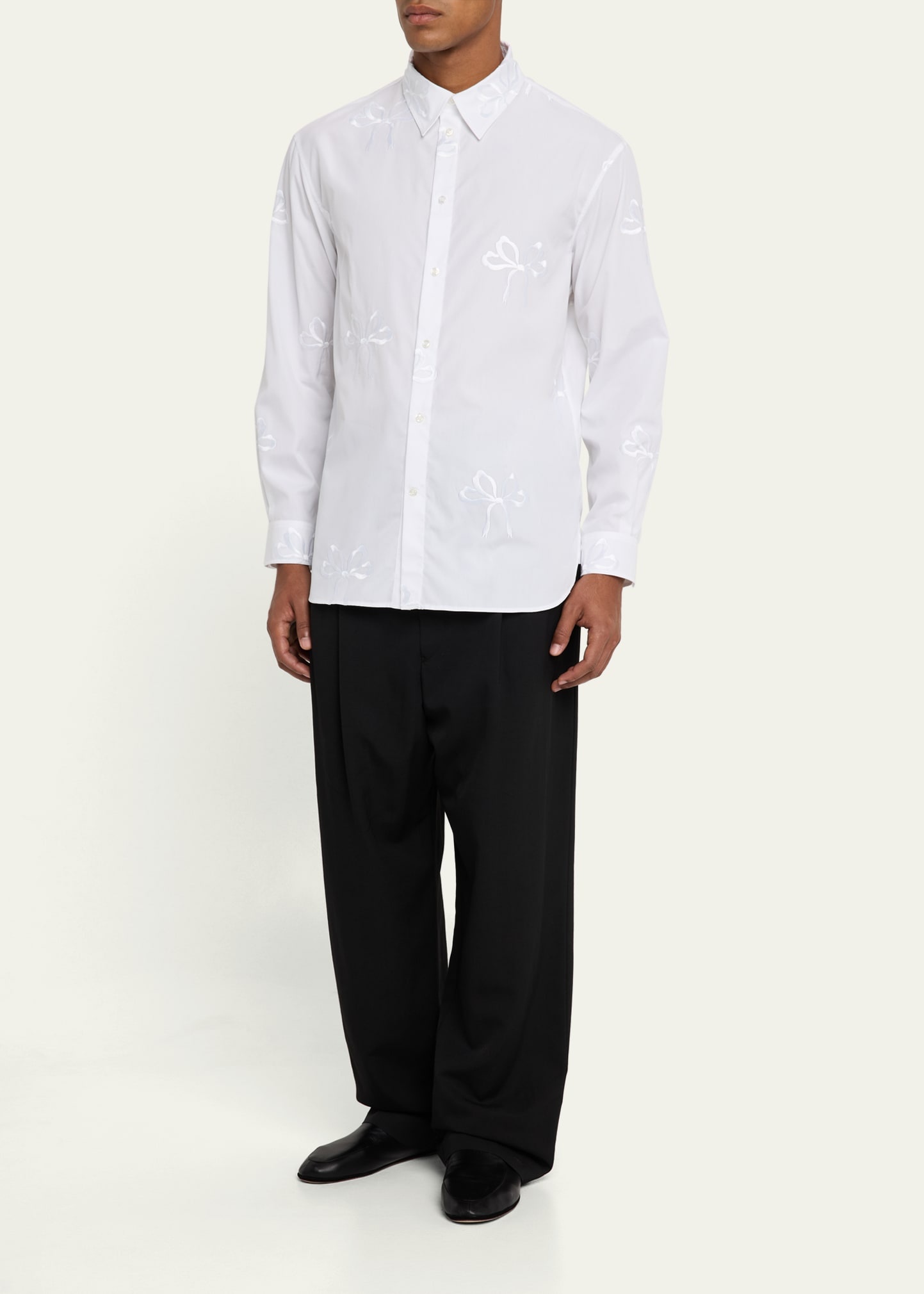Men's Drawstring Pleated Pants - 2