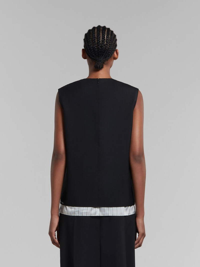 BLACK TROPICAL WOOL SLEEVELESS TOP 와 MARNI MENDING 3